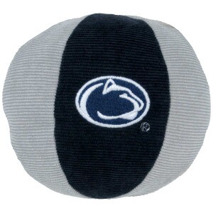 fabric pet squeaking ball toy with Penn State Athletic Logos